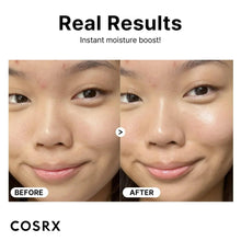 Skincare before-and-after with two faces showing a smoother, more hydrated look