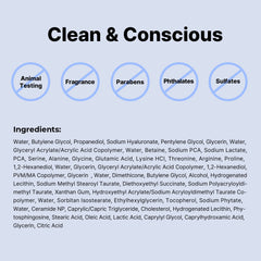 COSRX hyaluronic acid serum UAE clean and conscious claims free of parabens sulfates phthalates fragrance and animal testing