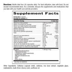 country life hair growth supplement label showing Supplement Facts serving size directions and ingredient list