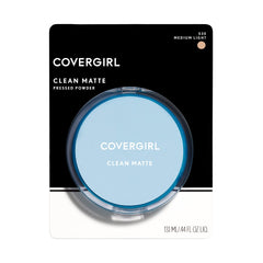 COVERGIRL Clean Matte pressed powder oil control face powder for oily skin in medium light shade