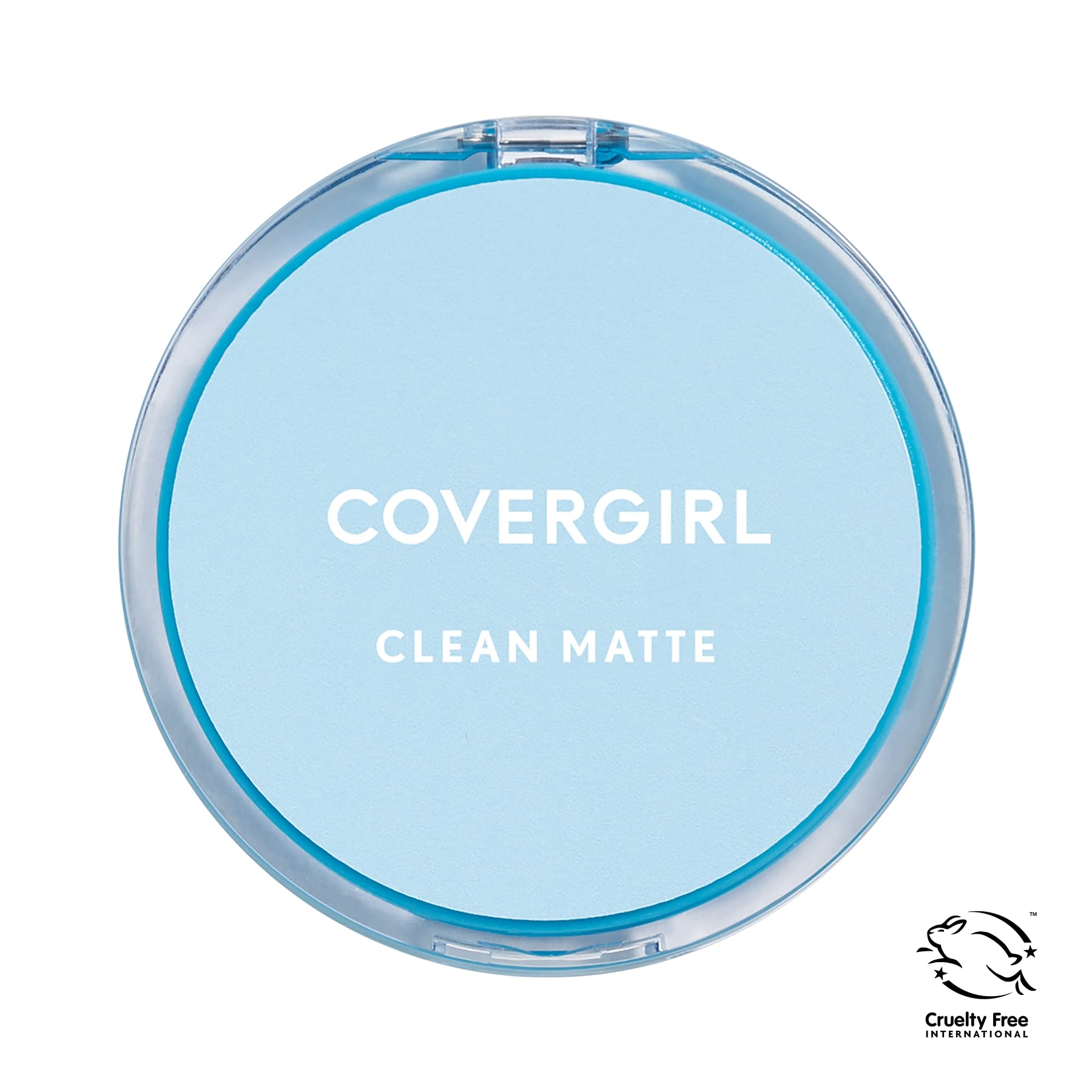 COVERGIRL Clean Matte compact oil control face powder for oily skin in blue packaging