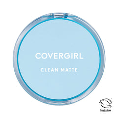 COVERGIRL Clean Matte compact oil control face powder for oily skin in blue packaging