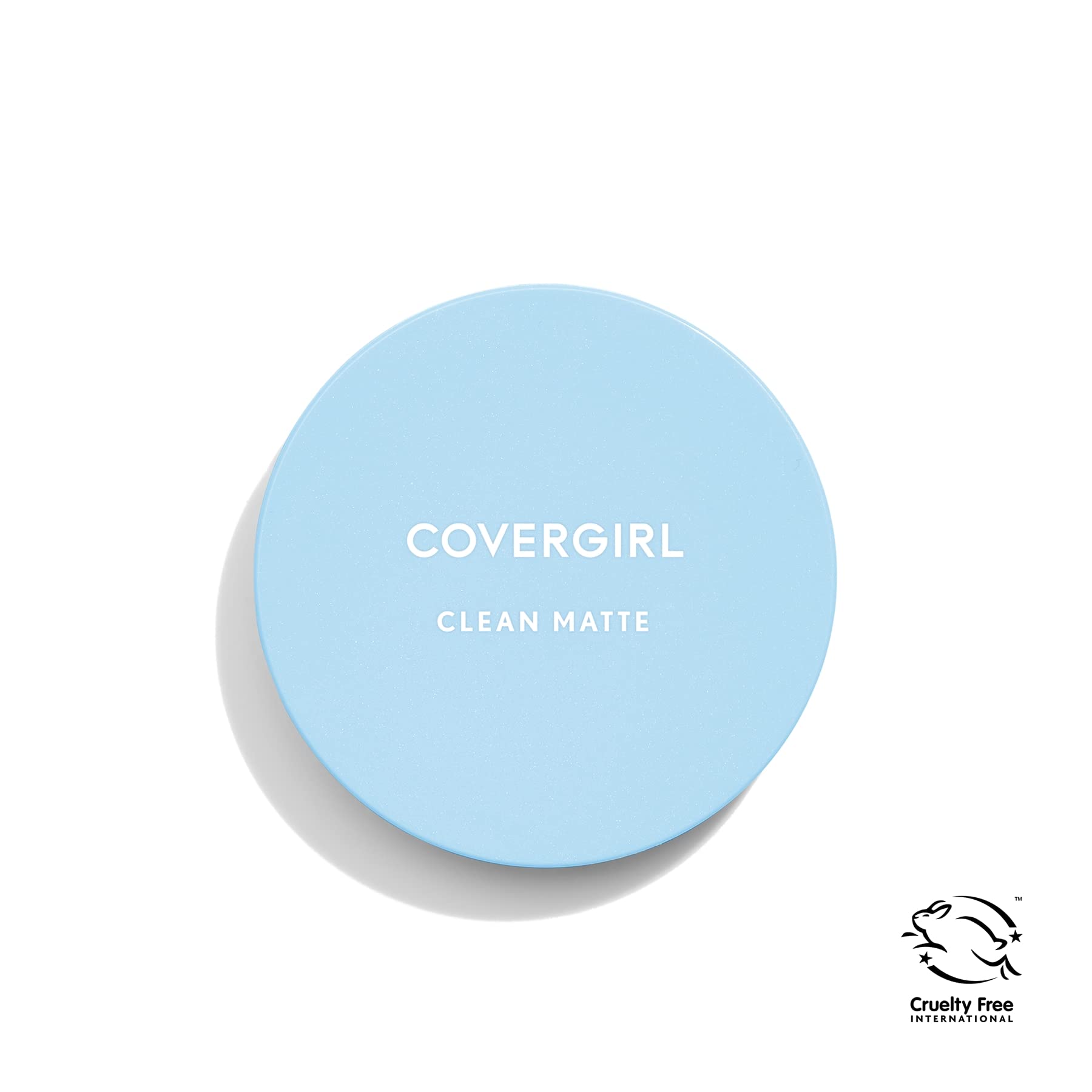 COVERGIRL Clean Matte oil control face powder for oily skin in light blue compact case
