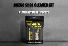 COZGO shoe cleaner kit featuring waterless shoe cleaning foam and brush for easy sneaker cleaning