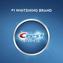 Toothpaste whitening badge with Crest 3D White logo