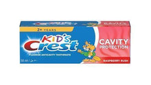 Kids fluoride anticavity toothpaste box, 50 ml, Raspberry Rush flavor, Crest
