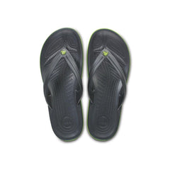 Black comfortable Crocs slip on shoes with textured footbed and lightweight design