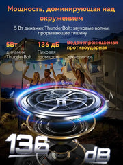 Cubot King Kong Power 5 Android 15 smartphone promo showing 5W ThunderBolt speaker 136 dB waterproof rugged camping scene