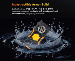 Cubot King Kong Power 5 Android 15 smartphone rugged waterproof phone with indestructible armor splashing in water