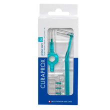 Curaprox CPS Prime 06 interdental brush starter set in turquoise blister packaging