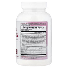 Probiotic supplement bottle with white label and Supplement Facts panel
