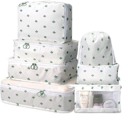 VAGREEZ Packing Cubes VAGREEZ 7 Pcs Travel Luggage Packing Organizers Set with Toiletry Bag (Pink)
