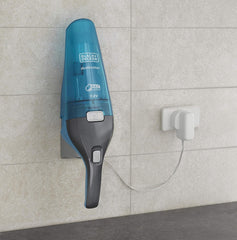 Black+Decker Cordless Dustbuster Handheld Wet & Dry Vacuum Cleaner, 7.2 V 1.5 Ah Li-Ion Battery With Charger Base, 385 ml, 14 Air Watts Suction Power, Blue - Wdc215Wa-B5