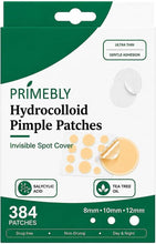 Hydrocolloid pimple patch set, 384 count, ultra-thin invisible spot covers in sizes 8–12mm