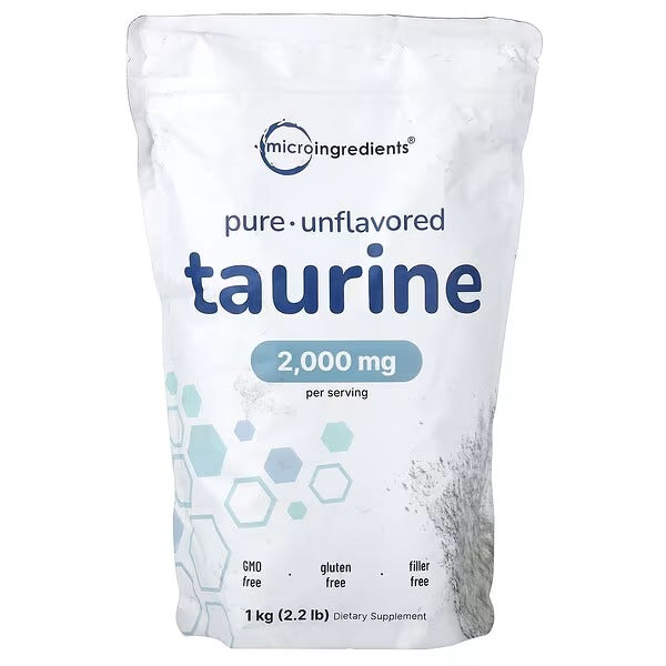 Micro Ingredients, Pure Taurine, Unflavoured, 2.2 lb (1 kg)