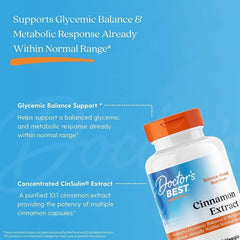 Doctor's Best, Cinnamon Extract, 120 Veggie Caps (250 mg per Capsule)
