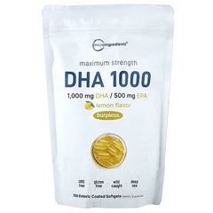 Micro Ingredients, DHA 1000, Lemon, 200 Enteric-Coated Capsules