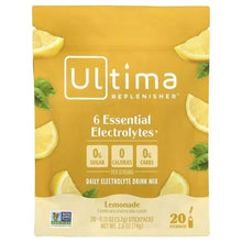 Ultima Replenisher 6 essential electrolytes lemonade drink mix pouch, 20 stickpacks
