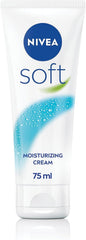 NIVEA Soft Moisturising Cream, A Moisturising Cream for Face, Body and Hands with Vitamin E and Jojoba Oil, Hand Cream Moisturises Deeply, All-Purpose Day Cream Tube, 75ml