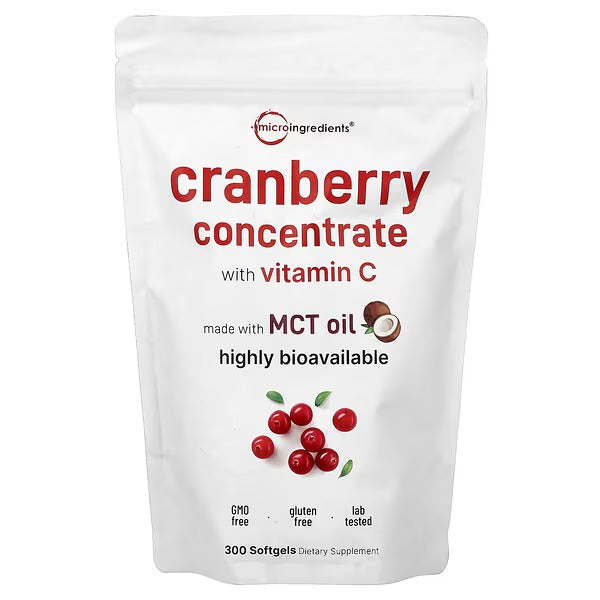 Micro Ingredients, Cranberry Concentrate With Vitamin C, 300 Capsules