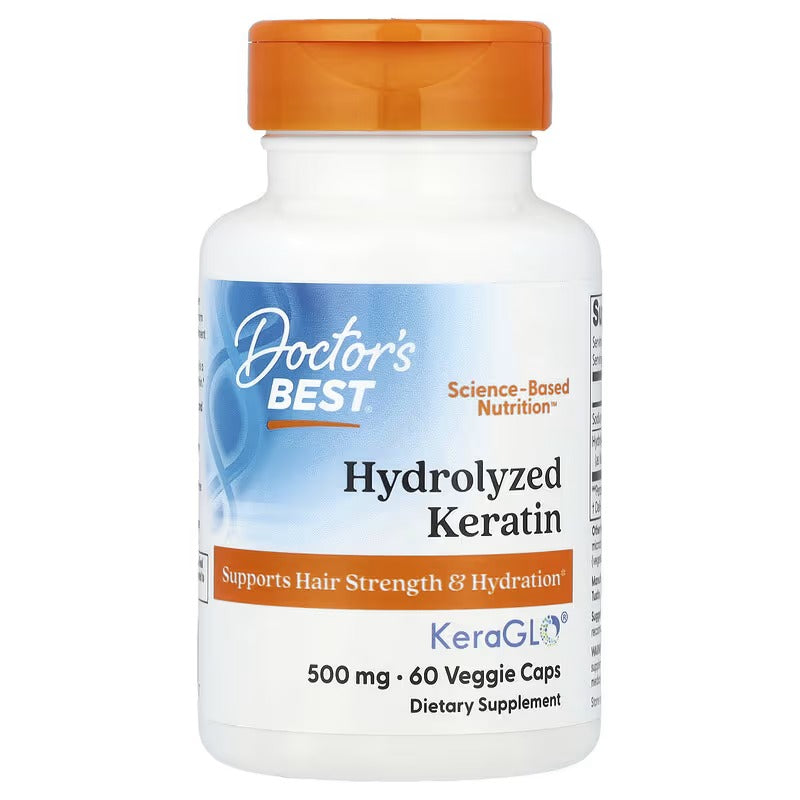 Doctor's Best, Hydrolysed Keratin, 500 mg, 60 Vegetable Caps