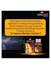 Dabur Shilajit capsules for men UAE with energy-boosting properties and Himalayan origins