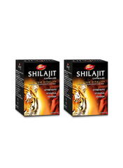 Dabur Shilajit capsules for men UAE in a box promoting strength and stamina for enhanced vitality