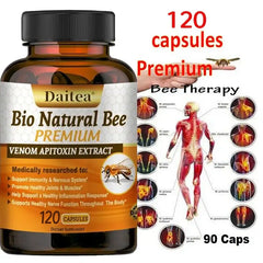 Mumzar Bio Natural Bee Premium Capsules with 120 capsules for bee venom extract for arthritis pain