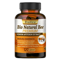 Daitea Bio Natural Bee Venom Apitoxin Extract Capsules for arthritis pain relief with 120 count