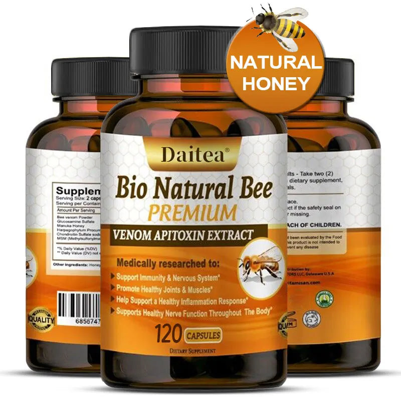 Daitea Premium Bio Natural Bee Venom Apitoxin Extract Capsules for arthritis pain relief