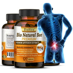 Mumzar Bio Natural Bee Venom Apitoxin Extract Capsules for Arthritis Pain Relief, 120 Count