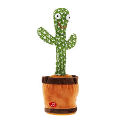 Huitich dancing cactus toy for toddlers with smiling face and soft plush pot base