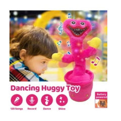 Huitich dancing cactus toy pink plush with music and dance features for kids