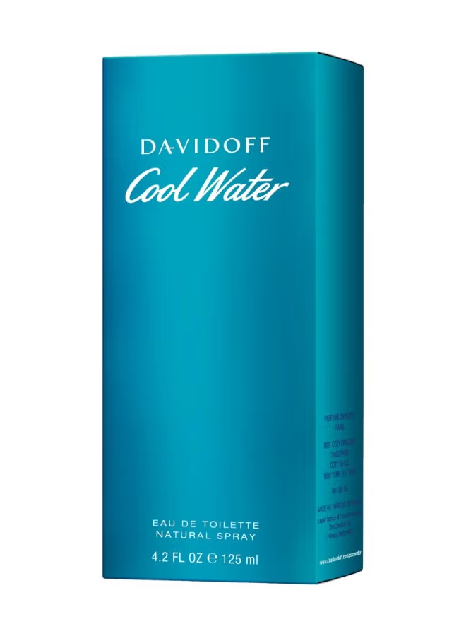 Davidoff Cool Water Eau De Toilette 125ml in a turquoise box, perfect for refreshing fragrance lovers