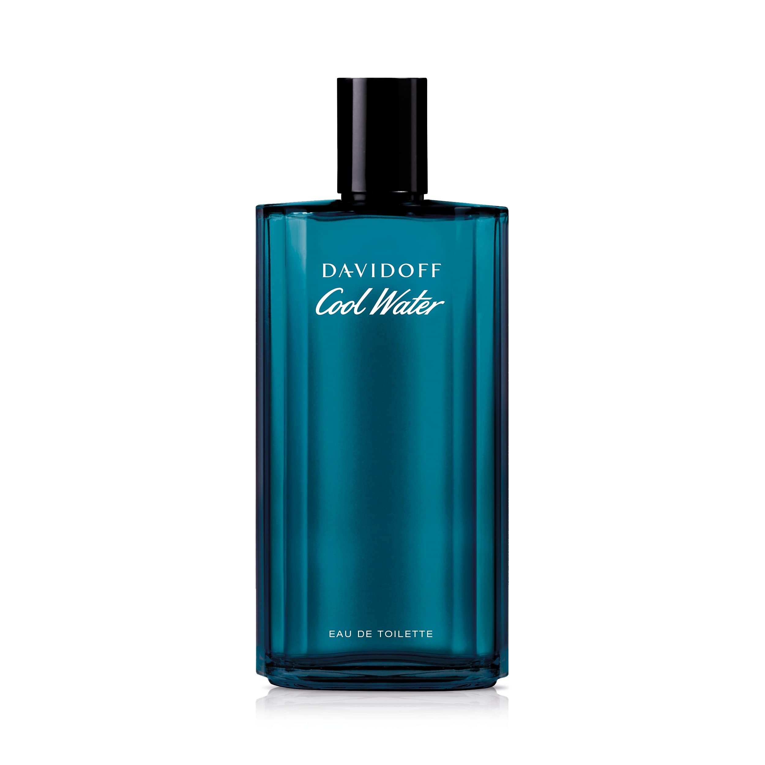 Davidoff Cool Water for men eau de toilette in a sleek blue rectangular bottle with black cap