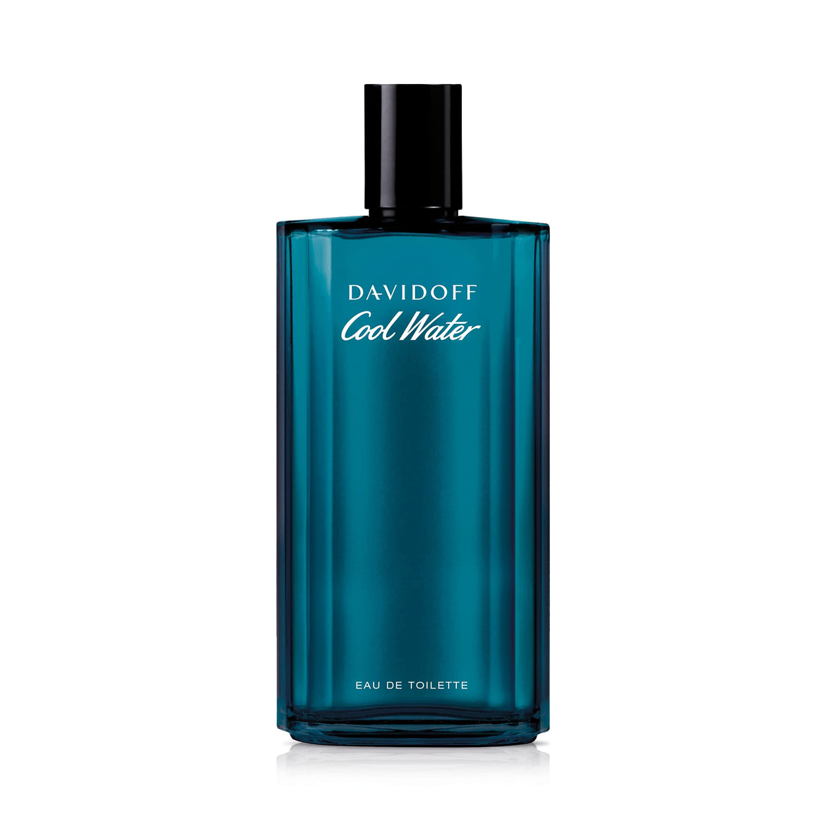 Davidoff Cool Water for men eau de toilette in a sleek blue rectangular bottle with black cap