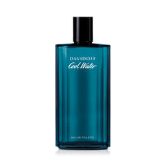 Davidoff Cool Water for men eau de toilette in a sleek blue rectangular bottle with black cap