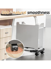 Black Retractable Base Stand with Universal Wheels & Brake – Adjustable 22–34cm × 40–52cm