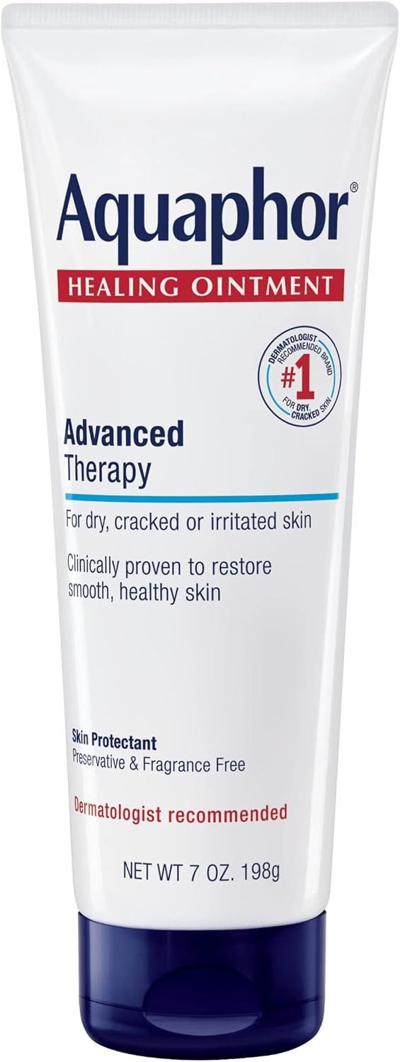Aquaphor Healing Ointment Dry Skin Moisturizer for Hands, Heels Elbows, Lips