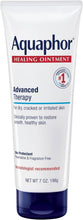 Aquaphor Healing Ointment tube for dry skin, white and blue packaging, 7 oz