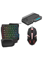MIX SE + SK58 + X1 Gaming Combo – One-Handed RGB Keyboard + Wired Gaming Mouse + Game Converter Adapter