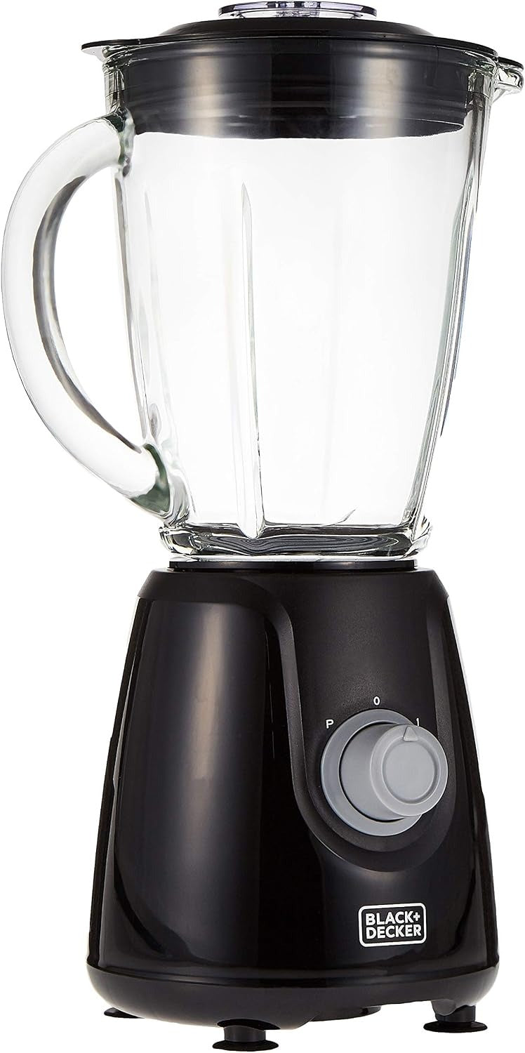 Black & Decker 400W Blender With Glass Jar And 2 Grinding Mill, Black, Bx440G-B5, Year Warranty