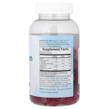 Kids magnesium gummy bottle back label with Supplement Facts table