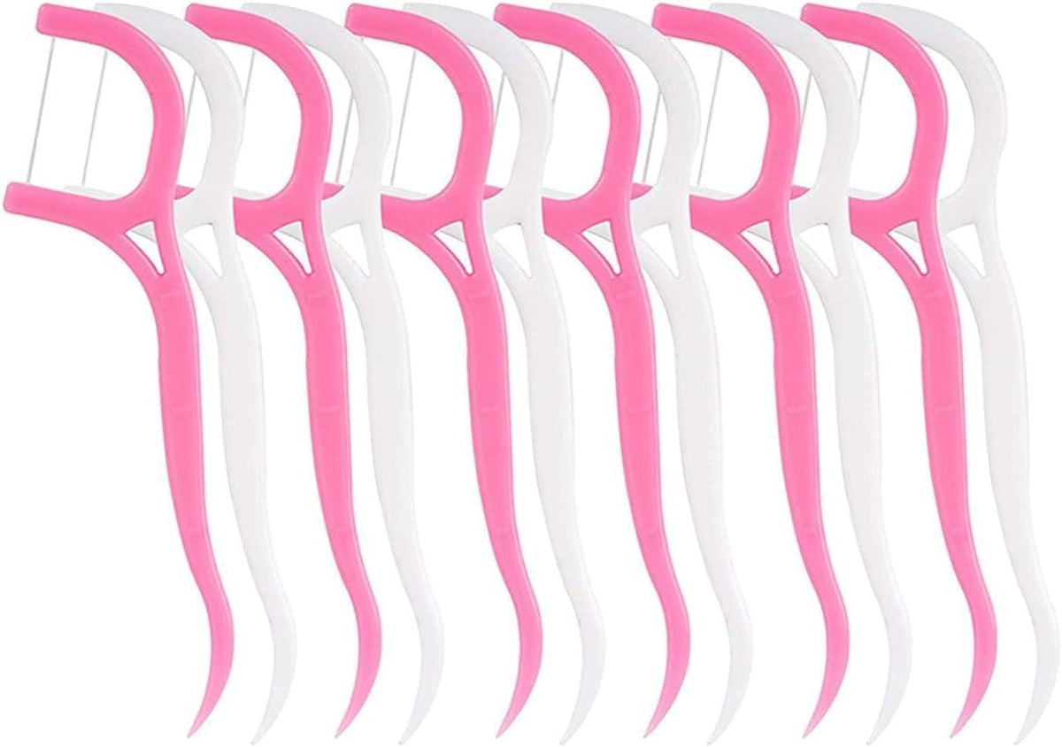 ECVV 360 Picks Dental floss dental floss toothpick, Teeth stick,tooth picks,floss picks, teeth cleaning | Mix Color |, LCNA55077-P
