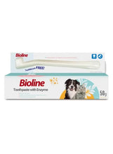 Bioline Enzyme Toothpaste for Cats and Dogs, 50g with Free Toothbrush