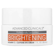 Advanced Clinicals, Brightening Vitamin C + Caffeine Eye Cream, 1 fl oz (30 ml)