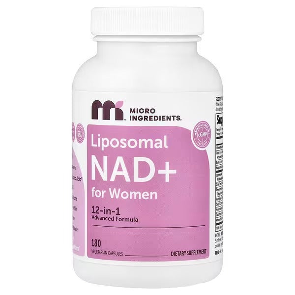 Micro Ingredients, Liposomal NAD+ For Women, 180 Vegetarian Capsules