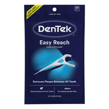 Dentek Easy Reach Y-shaped floss picks, 75 count with scrubbing bristle pick