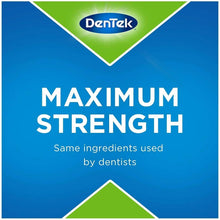 Maximum strength dental repair kit card reading 'Same ingredients used by dentists'