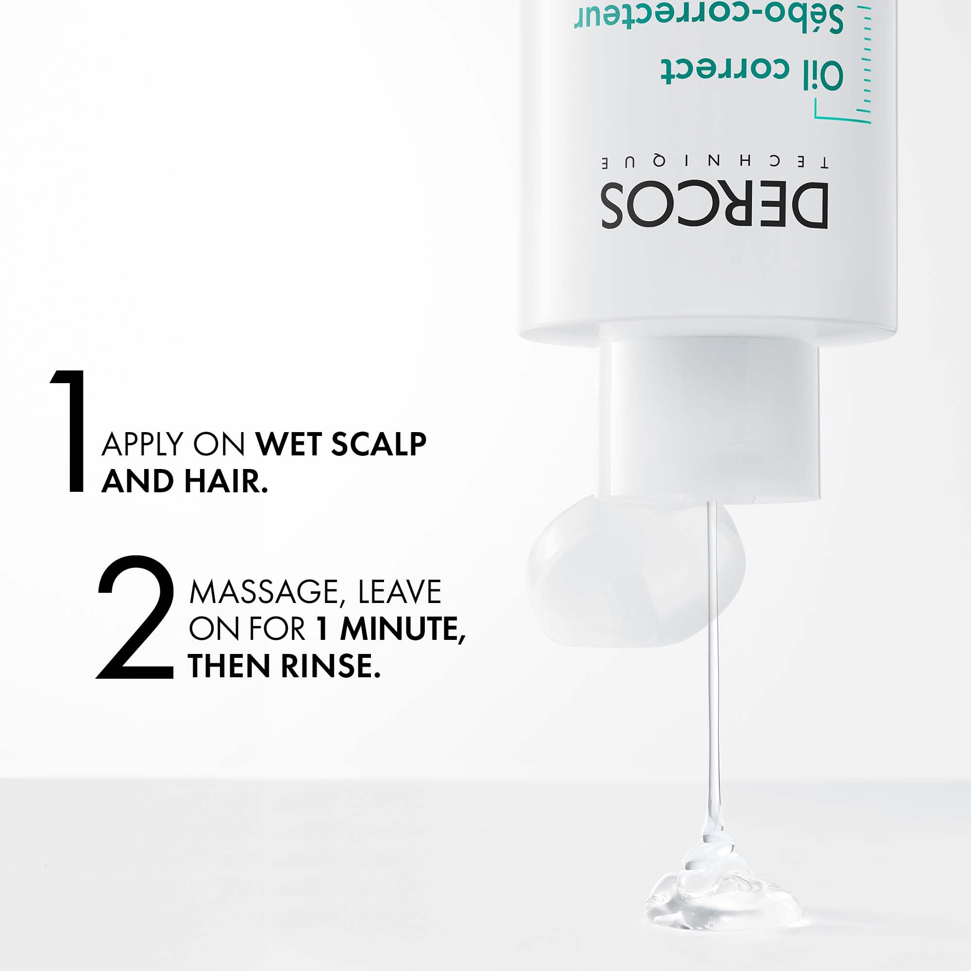 Mumzar oil control shampoo for oily hair with instructions for application and rinsing